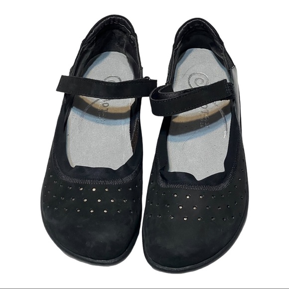 Naot Matua Sandal Glass Silver Studded Velvet Leather Maryjane Ballet Flats 6/37 - Picture 4 of 10